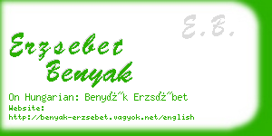 erzsebet benyak business card